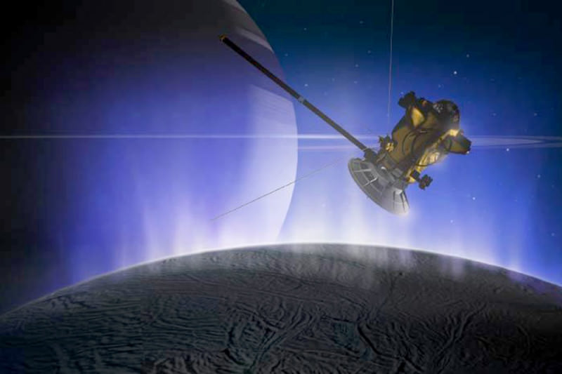 Cassini flew by plumes of Enceladus