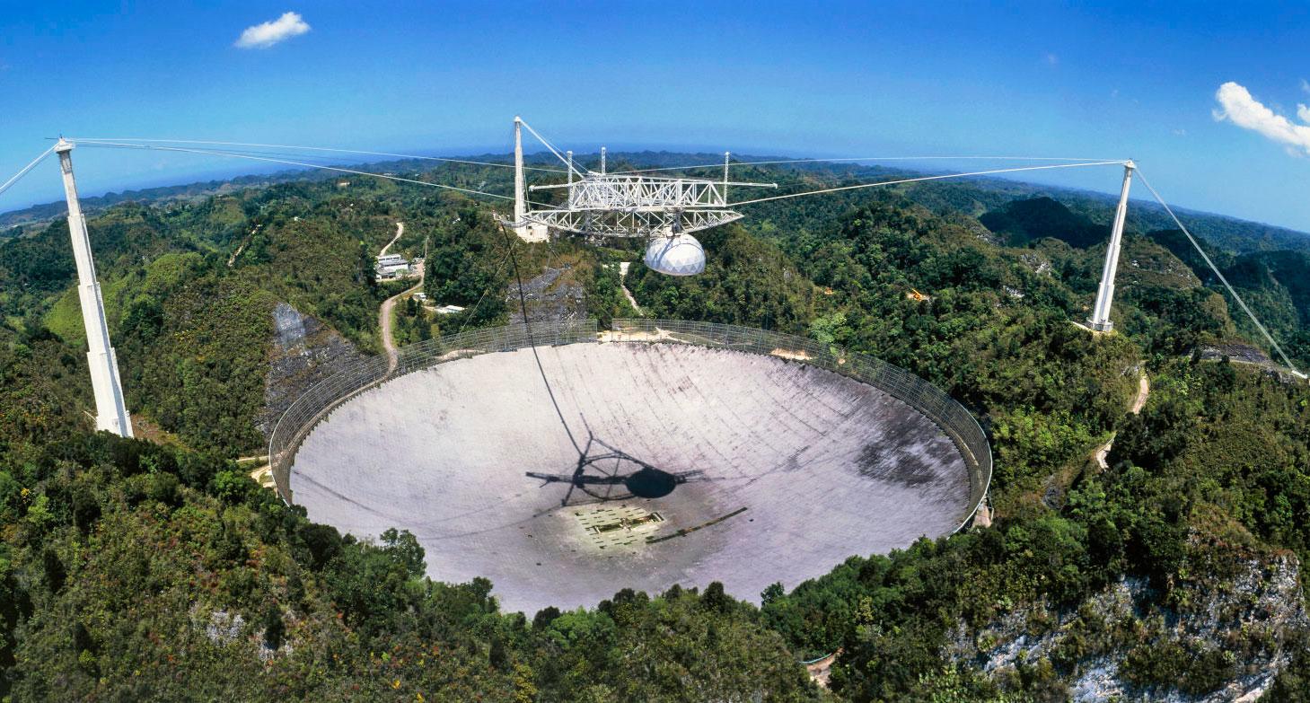  The Arecibo Radio Telescope in Puerto Rico was the site of NASA's High-Resolution Microwave Survey