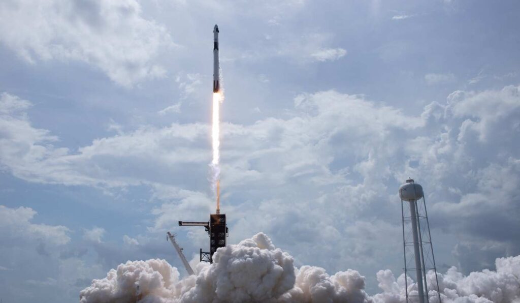 Moment of historic launch. CREDIT: NASA/Bill Ingalls