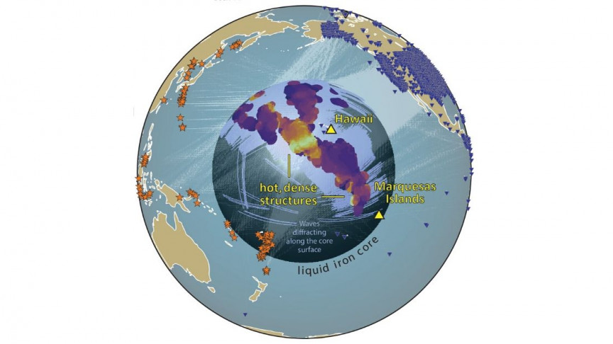 Giant structure near earth's core