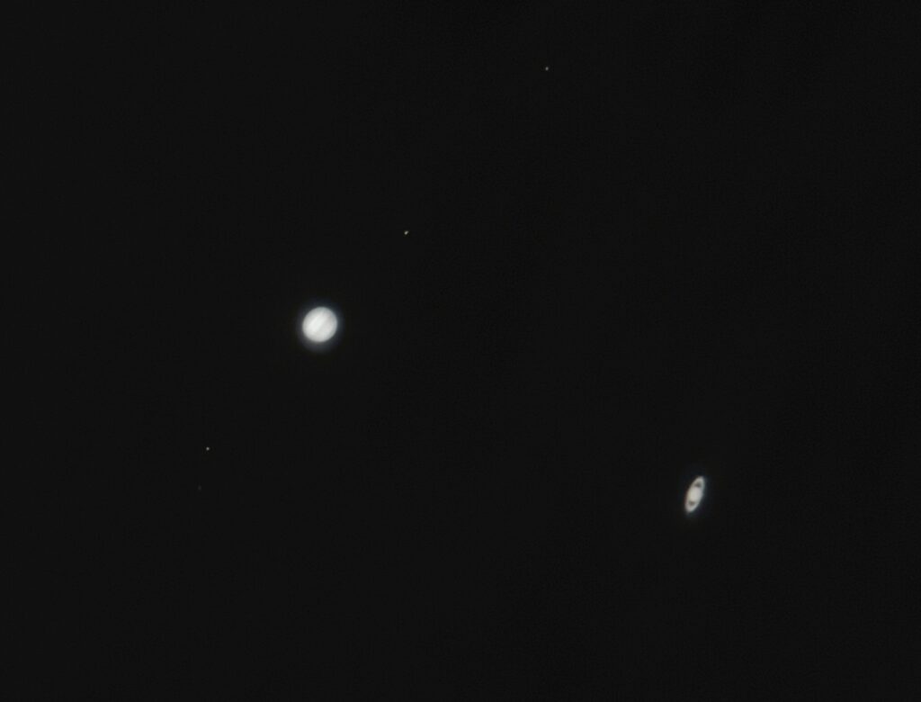 2020 also brought us the rare conjunction of Jupiter and Saturn. Image by Roshaan Bukhari