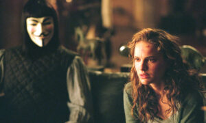 The film stars Natalie Portman as Evie and Hugo Weaving as V