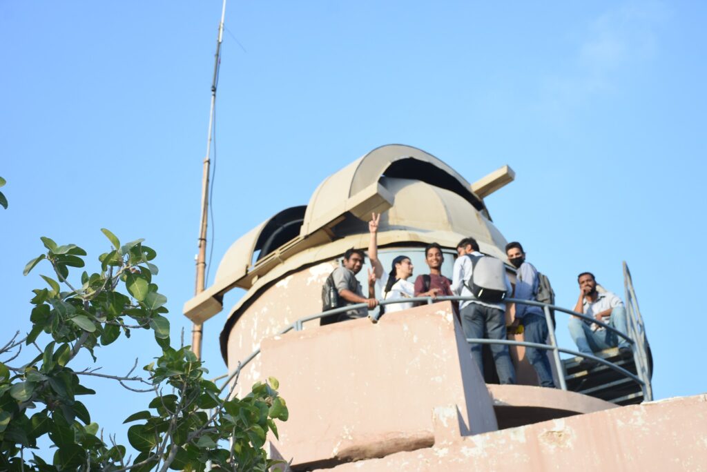 Photo of some students after observing the Eclipse from the dome of the ISST Observatory. (Credit: ISST)