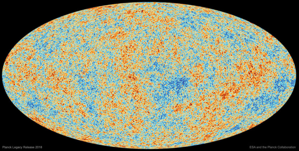 Map of the Cosmic Microwave Background by Planck Satellite, Image Credit: Planck ESO