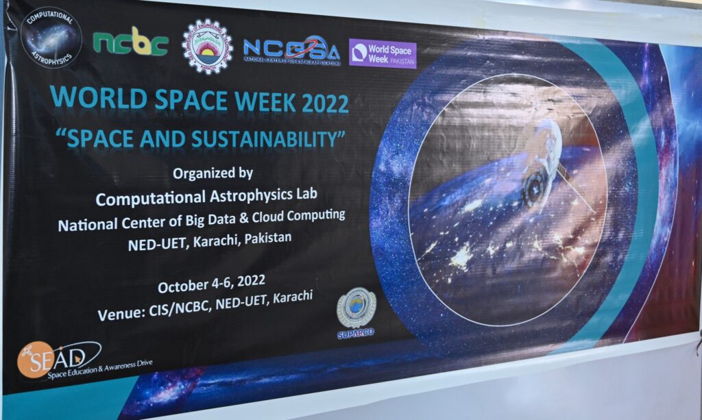 The theme for this year's WSW 2022 was "Space and Sustainability". (Credit: NCBC, NED UET)